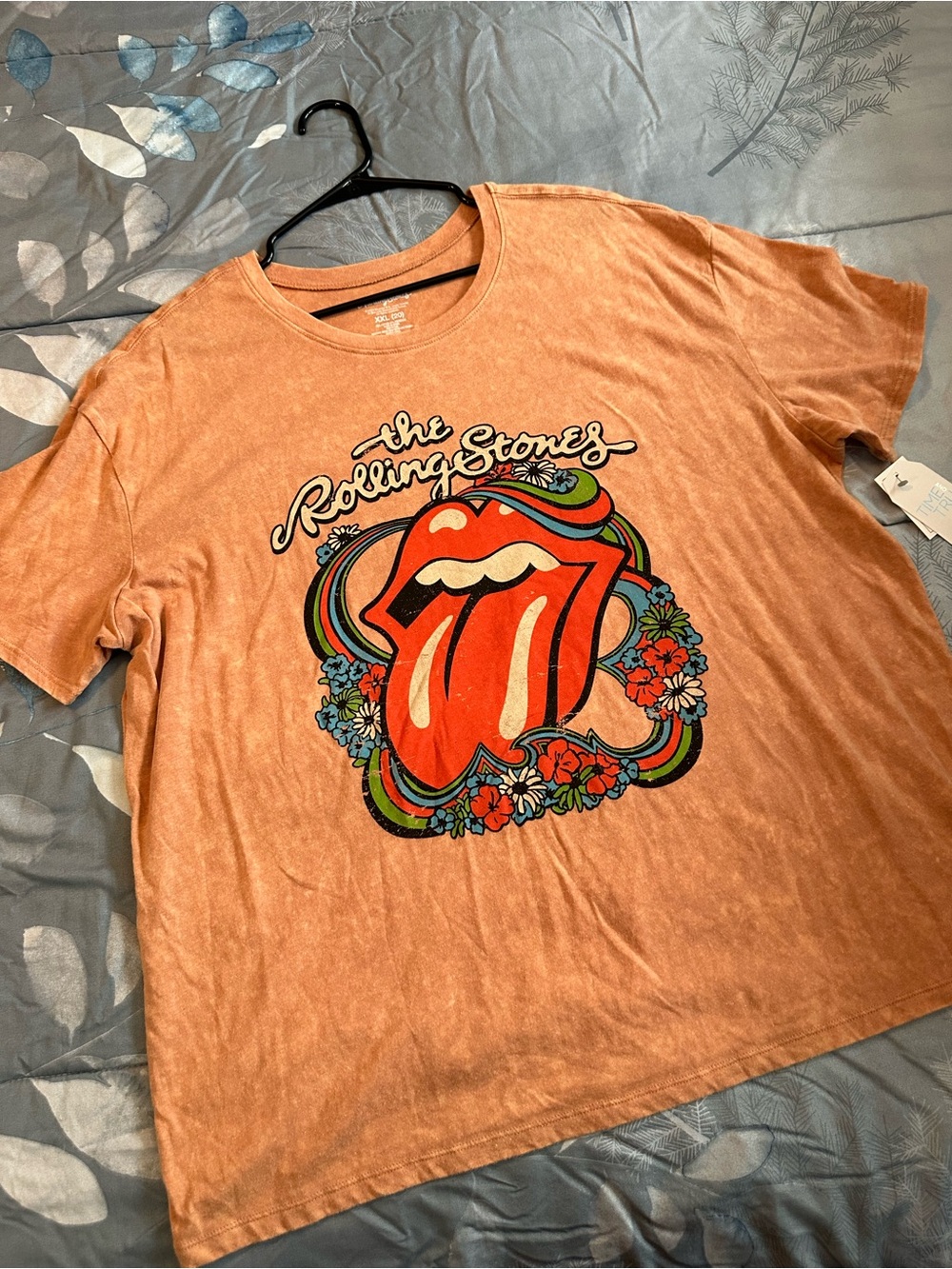 NWTS The Rolling Stones Orange Tee with Multi-Color Tongue Graphic Sz XXL 20